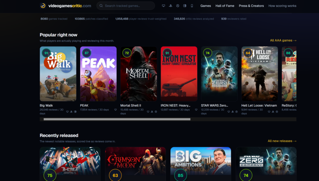 VideoGamesCritic: criador de Ori lança rival do Metacritic com nova fórmula