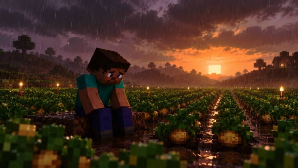 GPT-6 Astra fica deprimido no Minecraft e vira fazendeiro de batatas